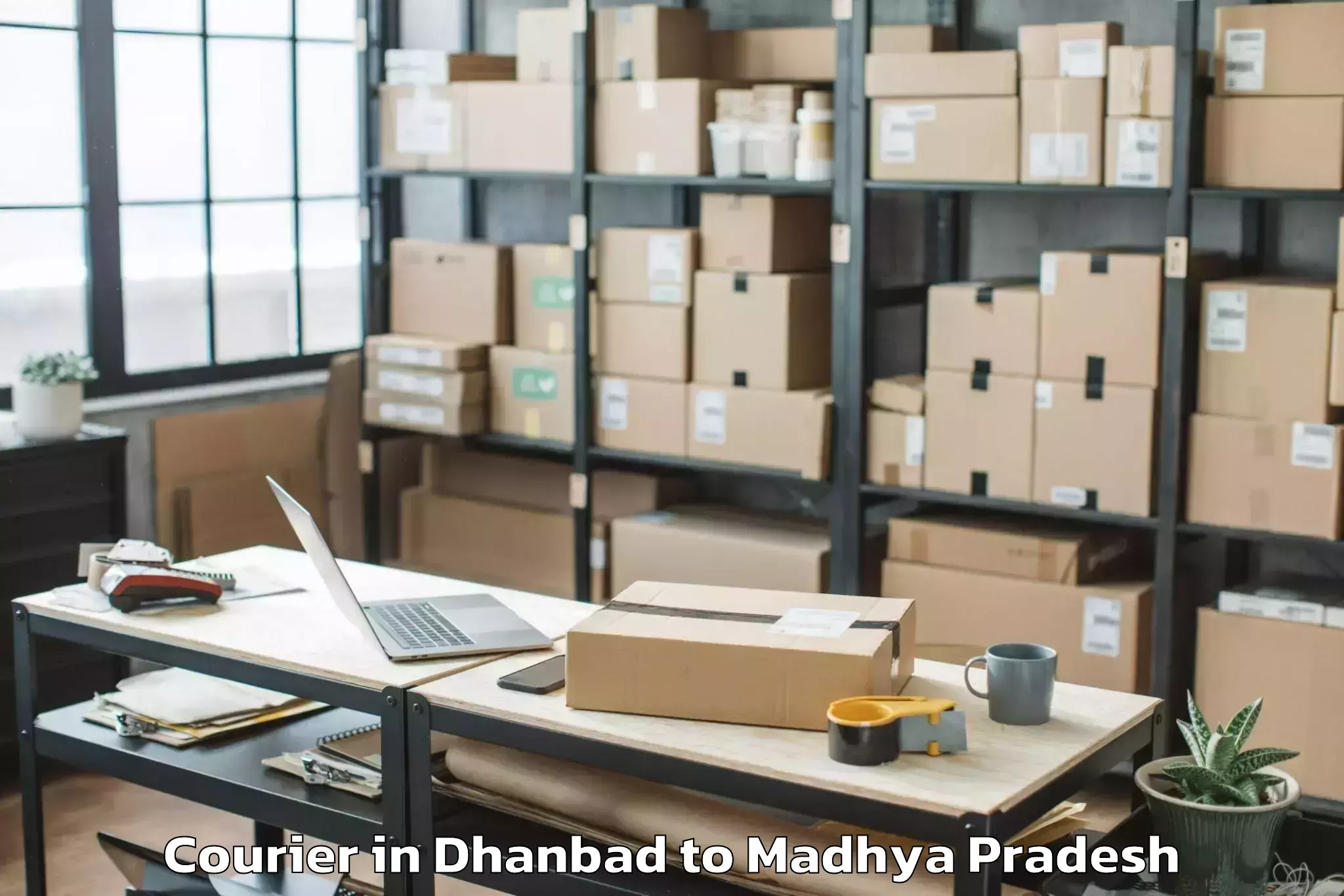 Trusted Dhanbad to Maheshwar Courier